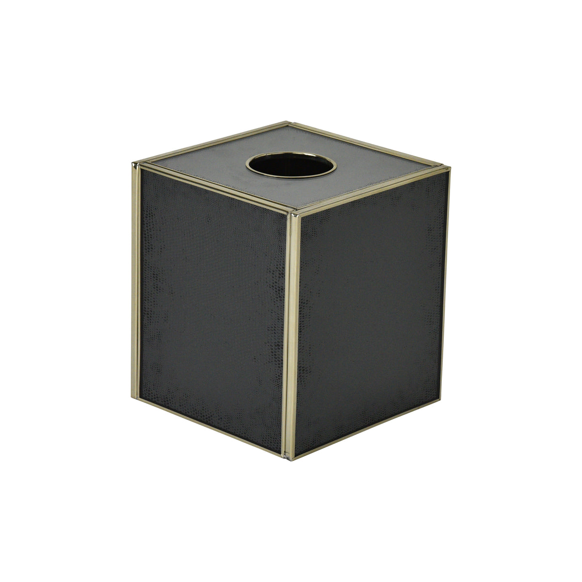 Black Lizard Skin Tissue Box